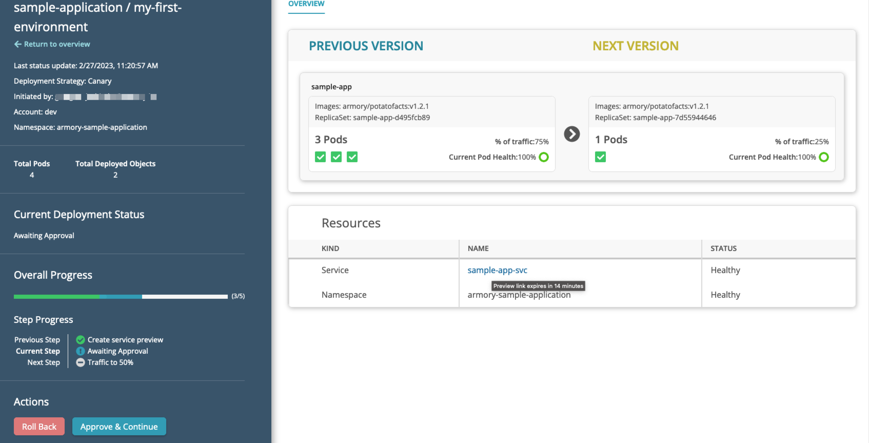 The preview link in the Resources section